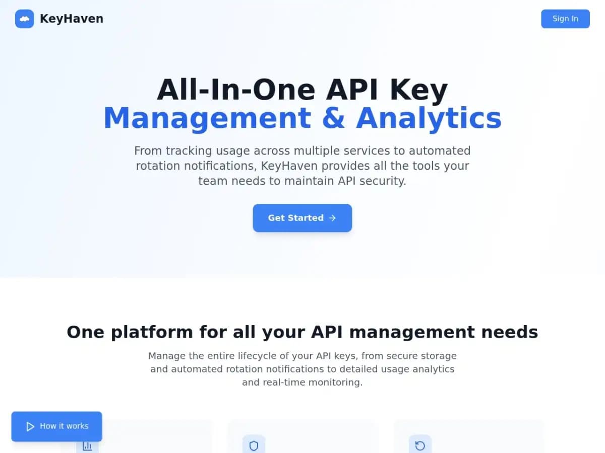 KeyHaven product screenshot