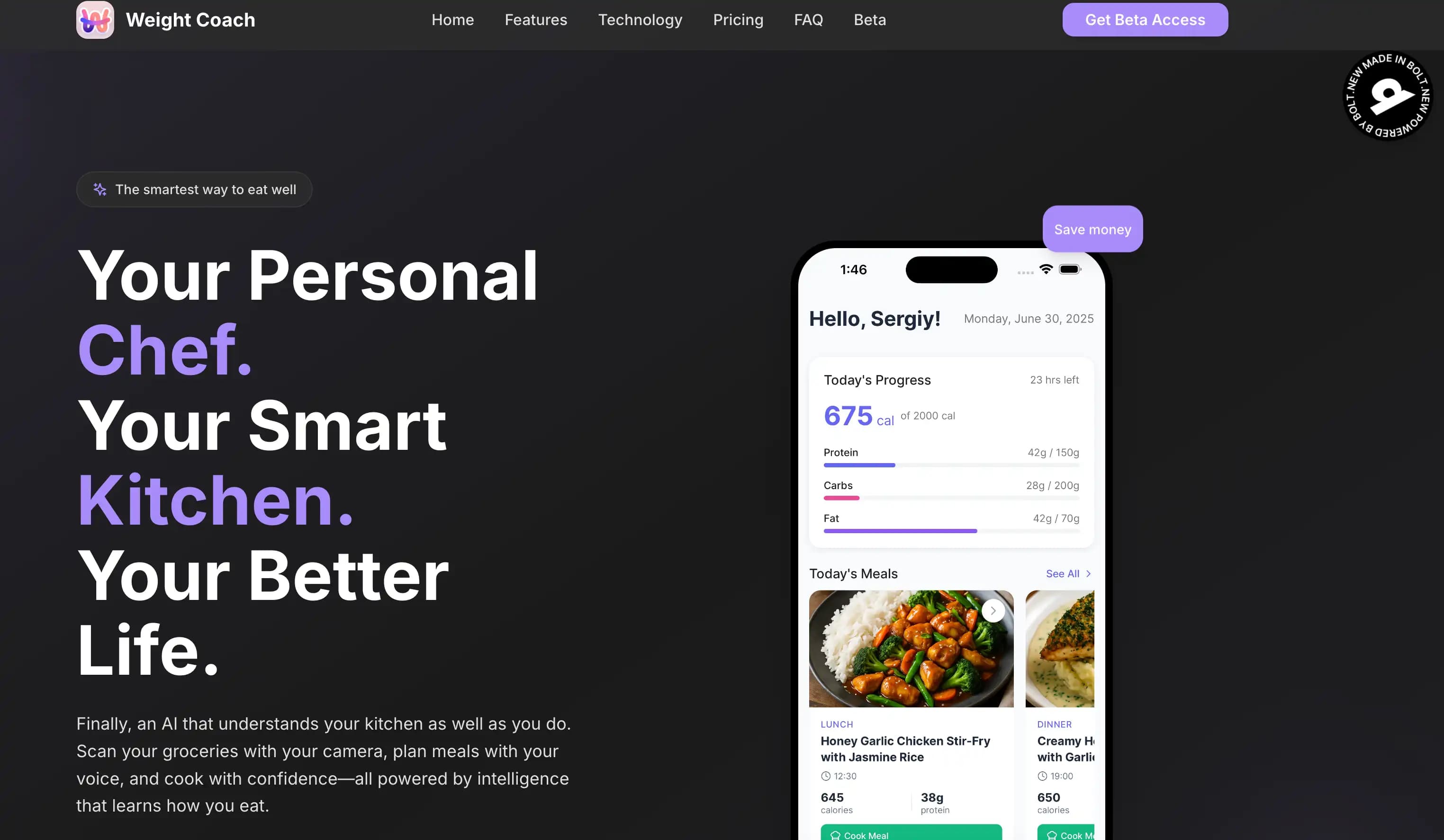 Weight Coach product screenshot